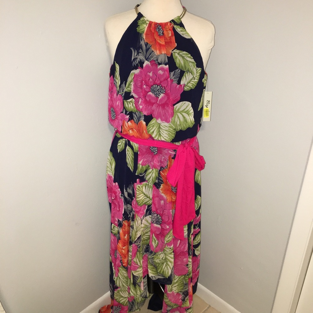 Eliza J floral high low dress